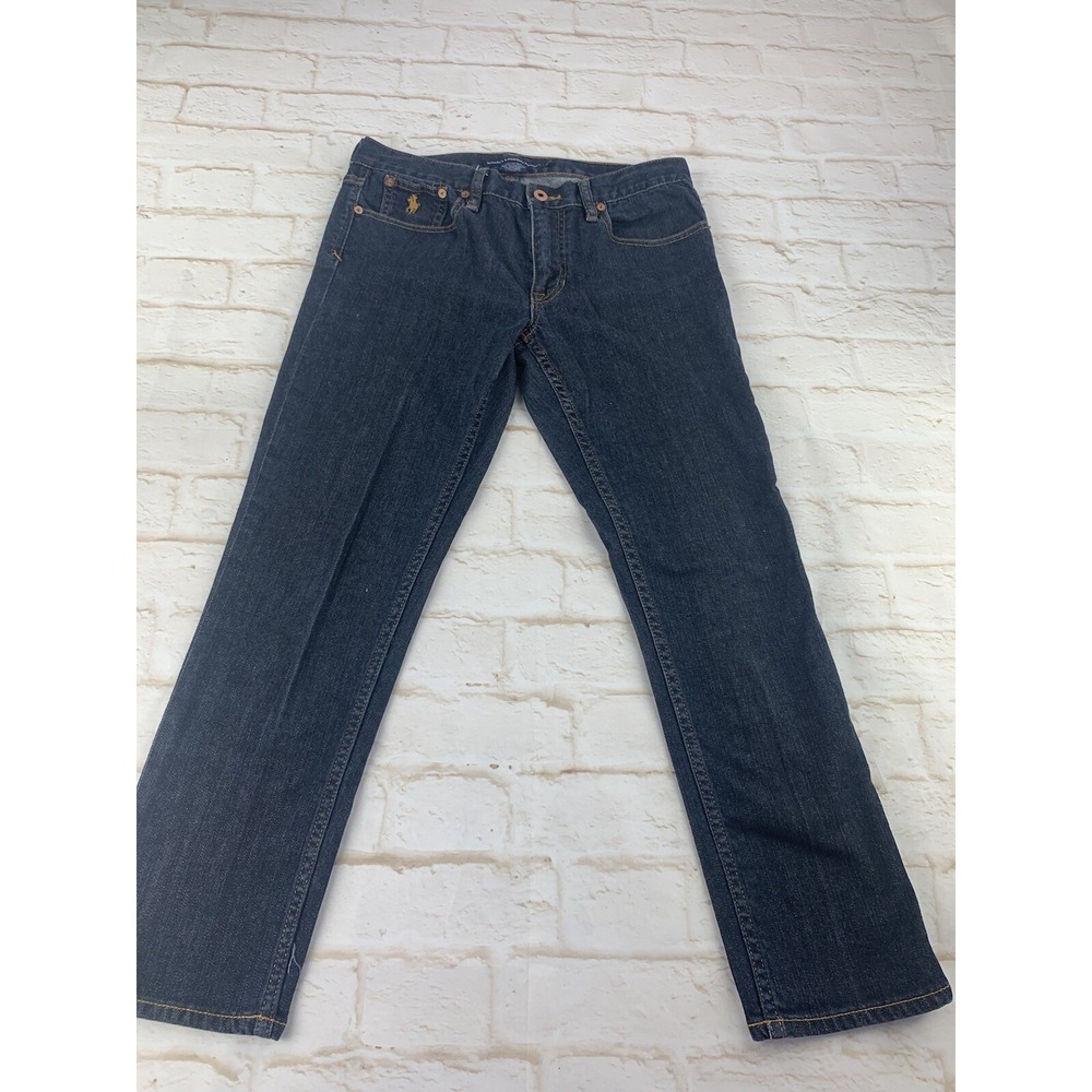 Ralph Lauren Sport Women's Capri Jeans Crop Denim Pants Dark Wash Size 28
